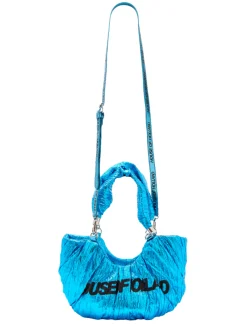 House Of Holland Crinkle Shoulder And Crossbody Bag Blue