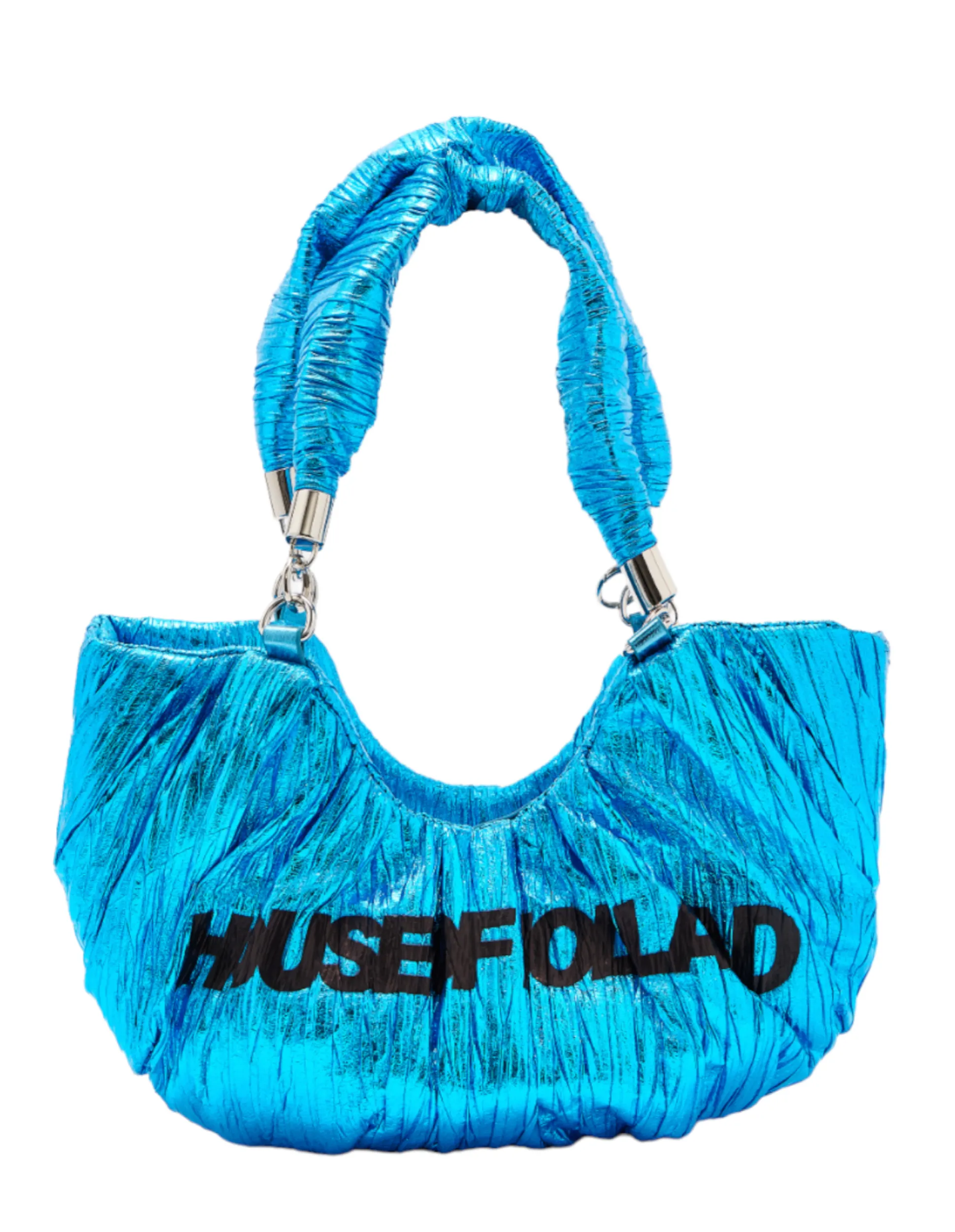 House Of Holland Crinkle Shoulder And Crossbody Bag Blue