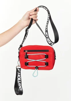 House of Holland Cross Body Bag With Rope Detail In Red