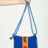 House Of Holland Cross Body Bag In Teddy Dark Blue And Orange