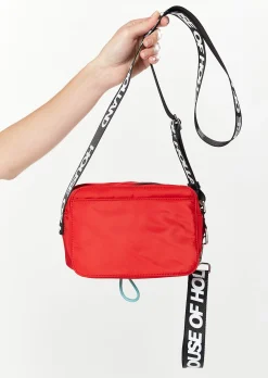 House of Holland Cross Body Bag With Rope Detail In Red