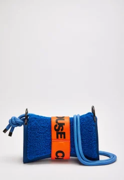 House Of Holland Cross Body Bag In Teddy Dark Blue And Orange
