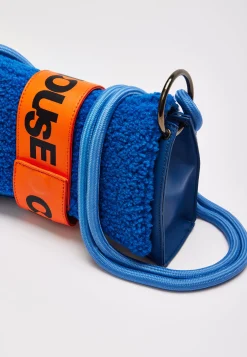 House Of Holland Cross Body Bag In Teddy Dark Blue And Orange