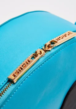 House Of Holland Cross Body Bag In Royal Blue Printed Logo