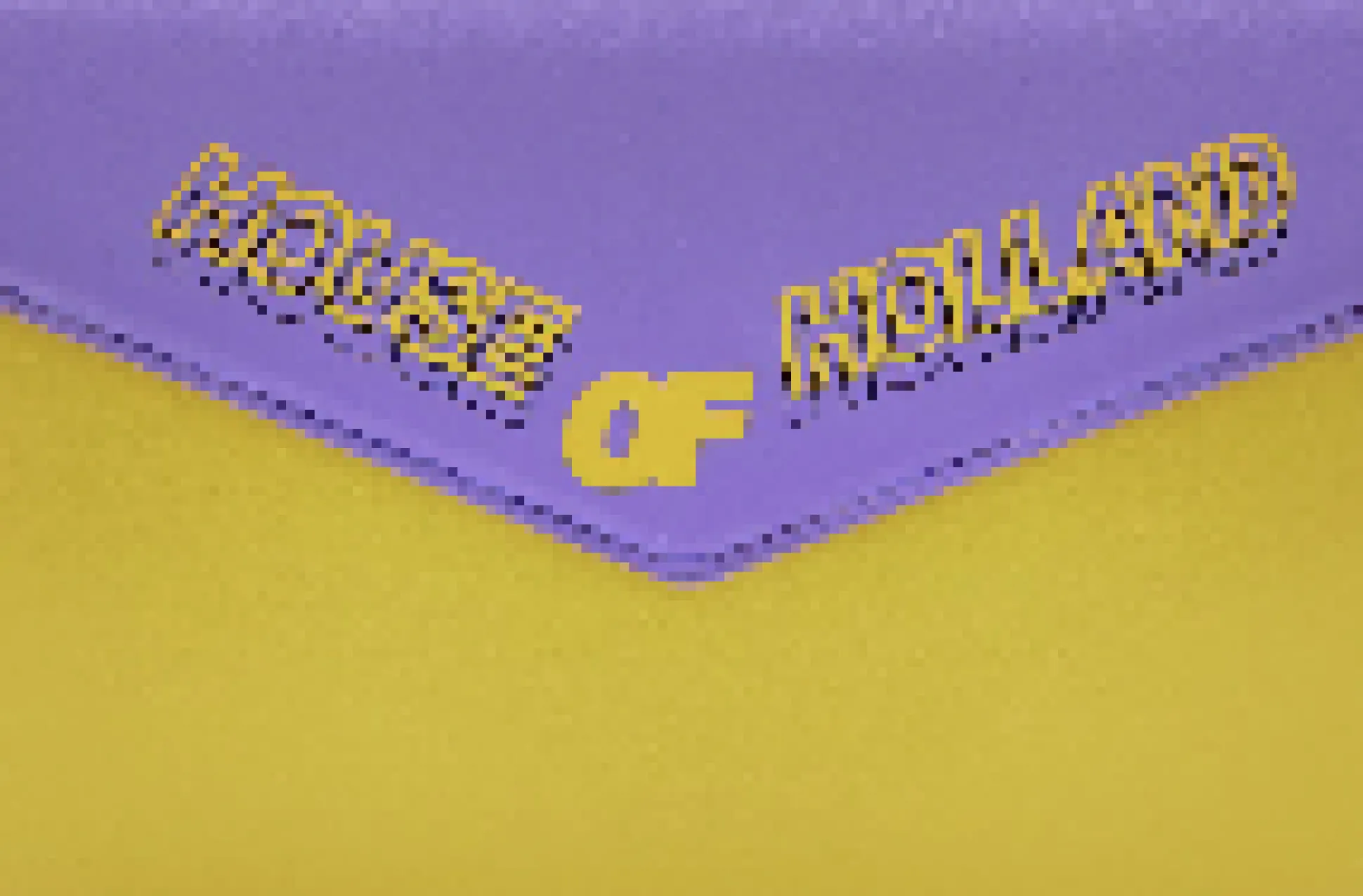 House Of Holland Cross Body Bag In Purple And Yellow With A Chain Deta