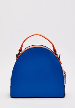 House Of Holland Cross Body Bag In Royal Blue, Orange And Black With P