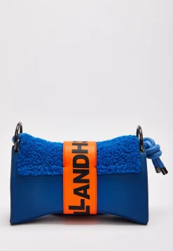 House Of Holland Cross Body Bag In Teddy Dark Blue And Orange