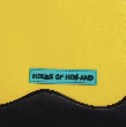 House Of Holland Cross Body Bag In Yellow, Black And Blue With Printed