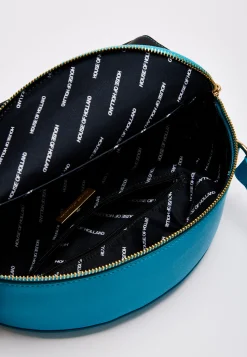 House Of Holland Cross Body Bag In Royal Blue Printed Logo