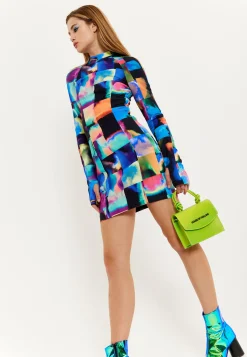 House Of Holland Crossbody Bag In Fluorescent Green With Top Handle