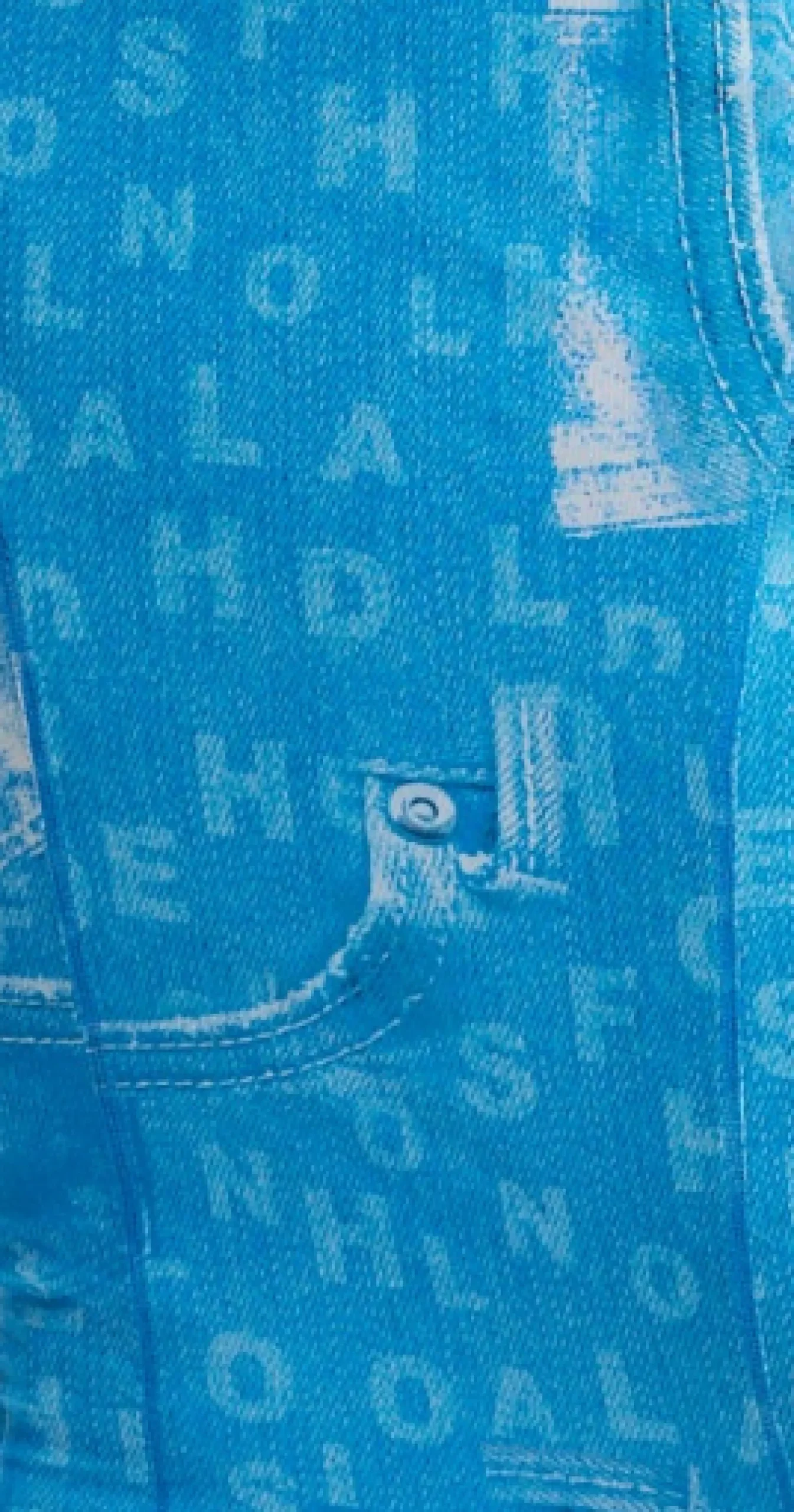 House Of Holland Denim Print Midi Dress With Cut Out Detail