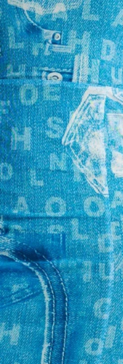 House Of Holland Denim Print Mini Dress