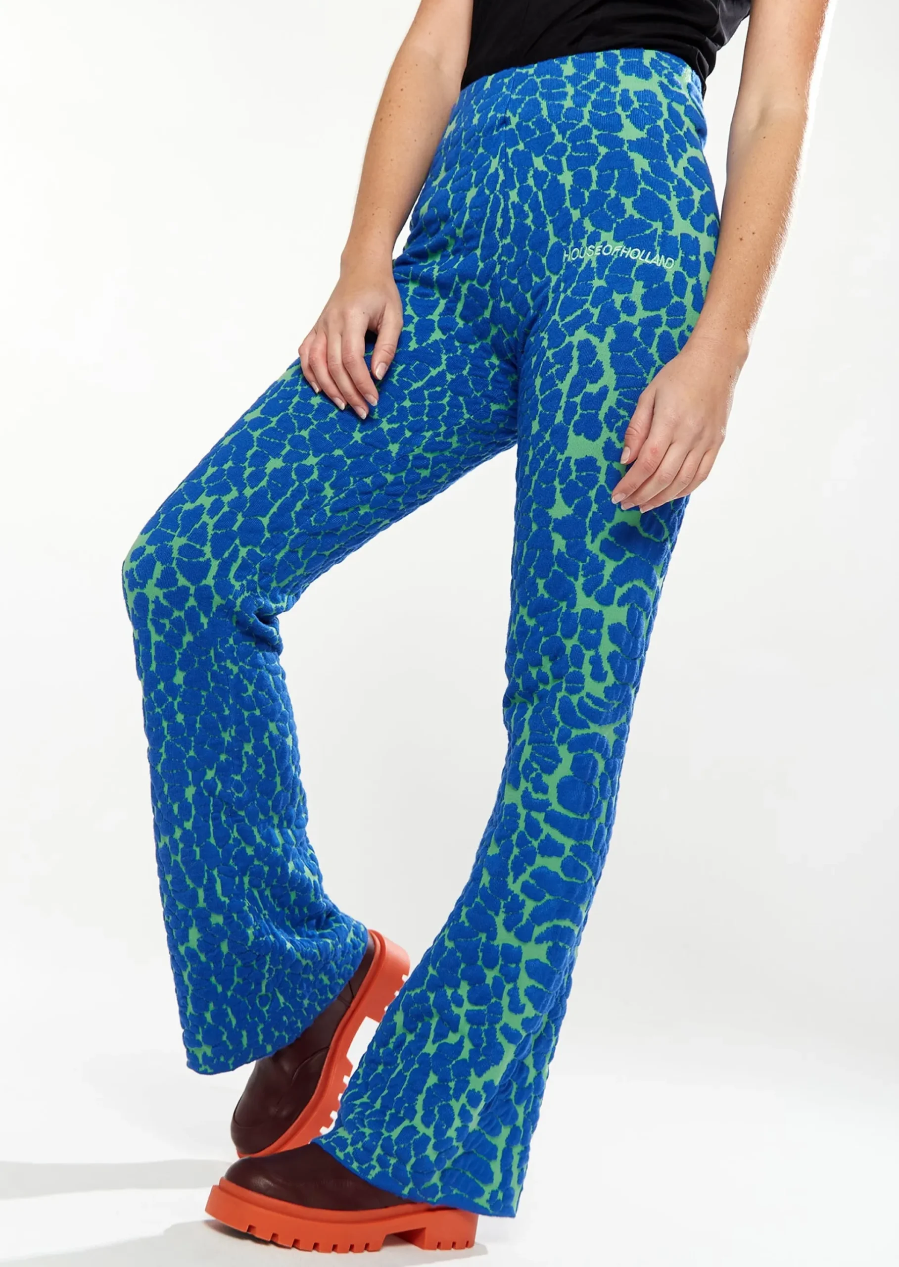 House Of Holland Duo Trouser In Blue