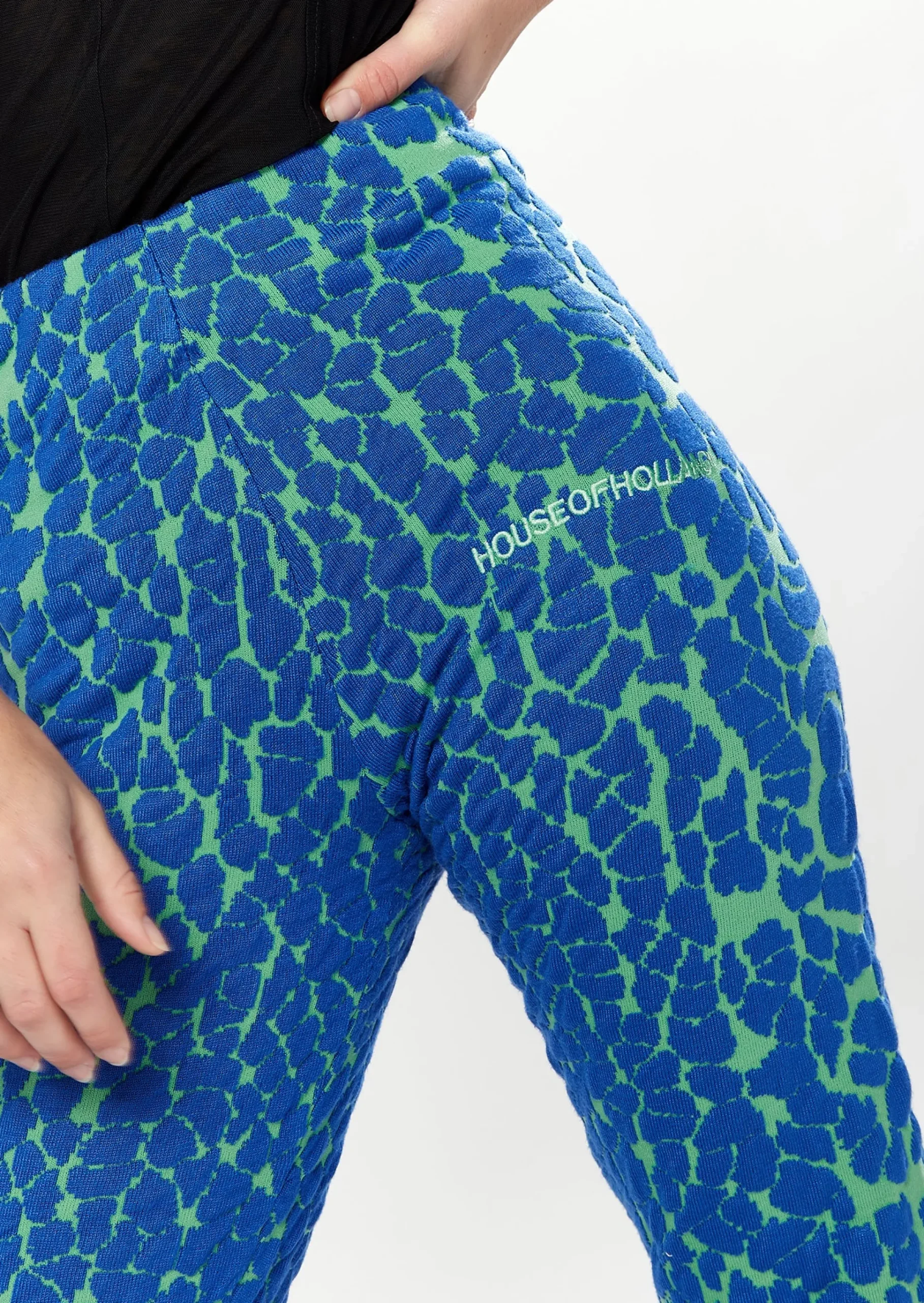House Of Holland Duo Trouser In Blue