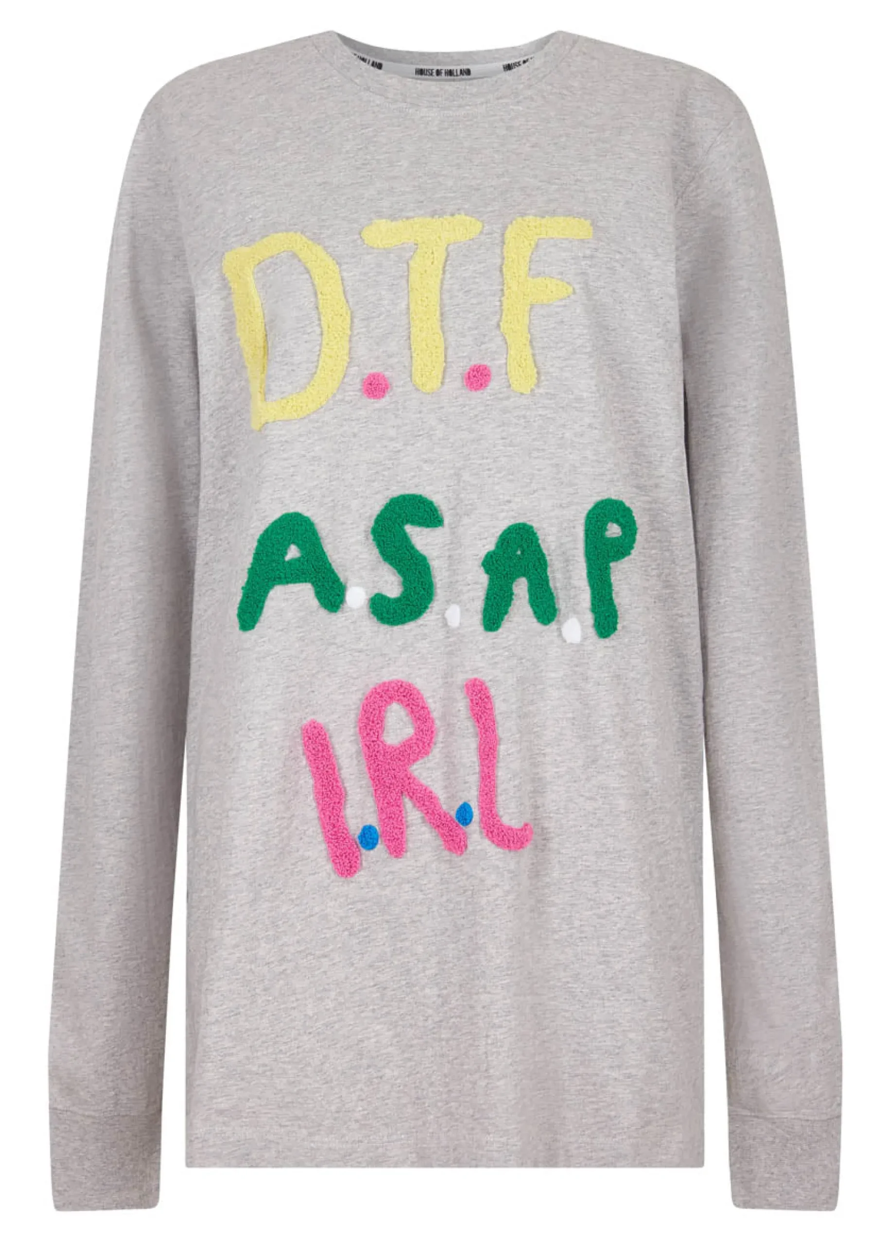 House of Holland @eddieeddiebybillytommy 'DTF' Long Sleeve Tee