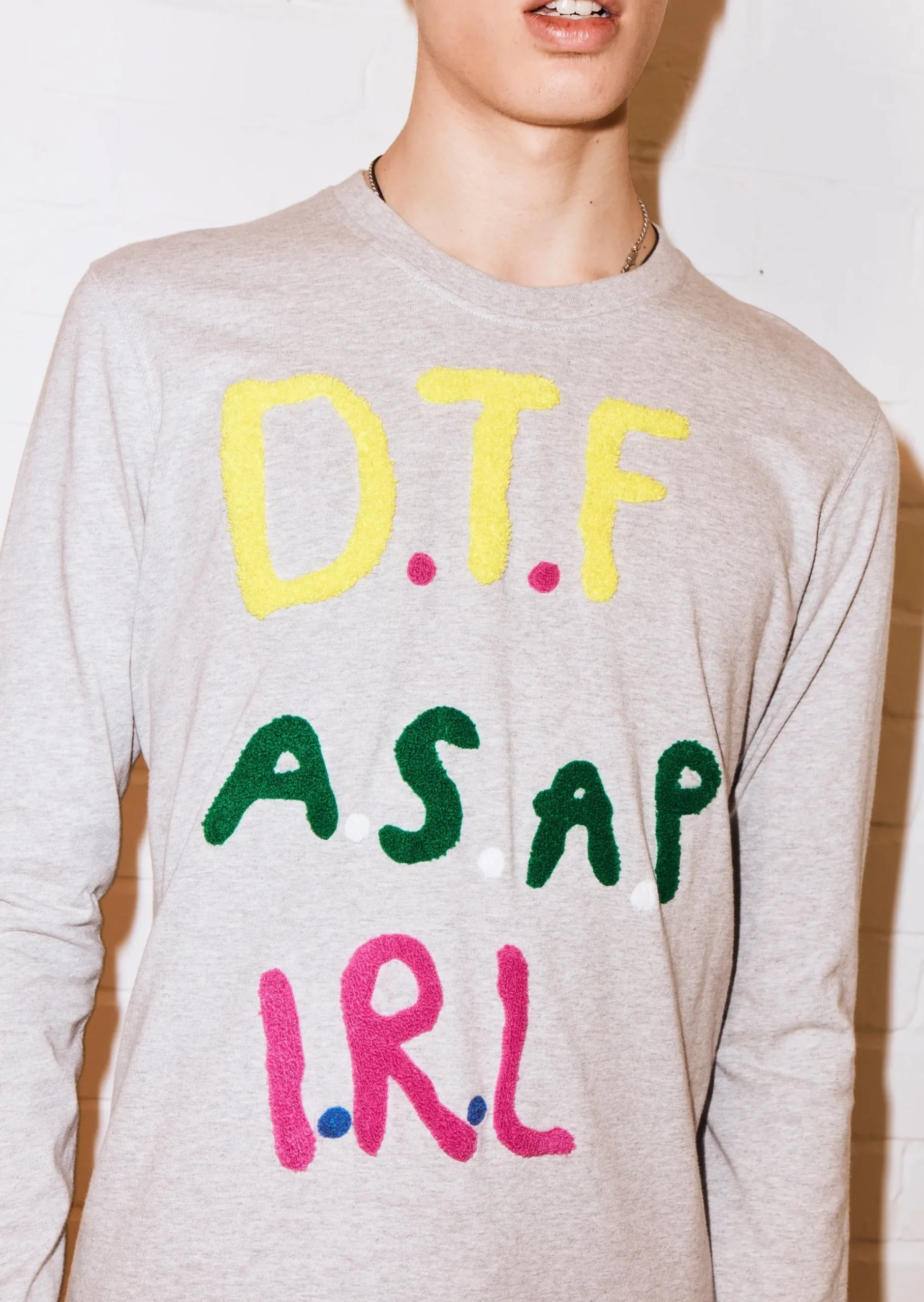 House of Holland @eddieeddiebybillytommy 'DTF' Long Sleeve Tee