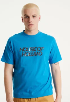 House Of Holland Electric Blue Transfer Printed T-shirt