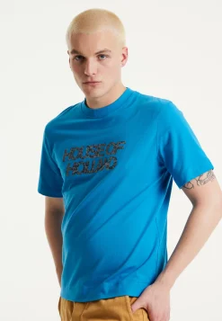 House Of Holland Electric Blue Transfer Printed T-shirt