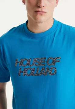 House Of Holland Electric Blue Transfer Printed T-shirt