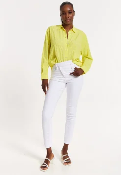 House of Holland Embroidered Yellow Cotton Shirt