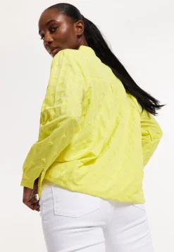 House of Holland Embroidered Yellow Cotton Shirt
