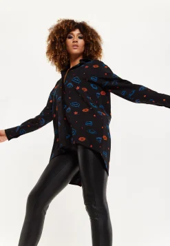 HOUSE OF HOLLAND EMBROIDERED SHIRT IN BLACK