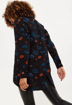 HOUSE OF HOLLAND EMBROIDERED SHIRT IN BLACK