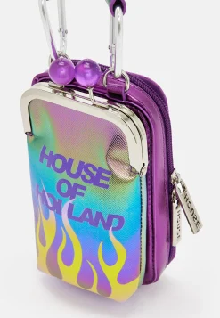 House Of Holland Flame Crossbody Bag With Clip Closure