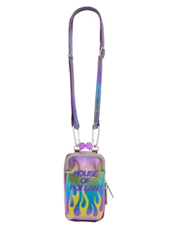 House Of Holland Flame Crossbody Bag With Clip Closure