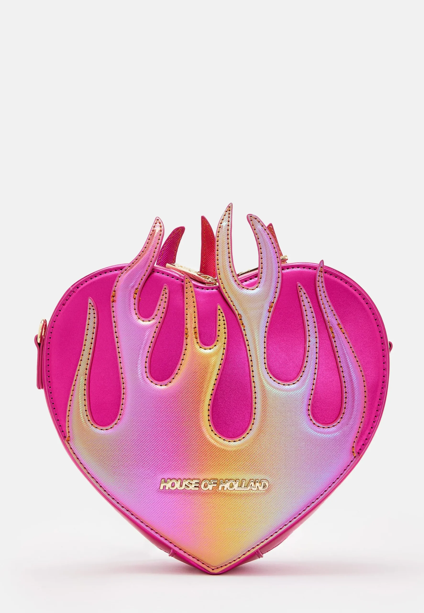 House Of Holland Flaming Heart Crossbody Bag