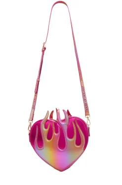 House Of Holland Flaming Heart Crossbody Bag