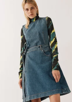 House of Holland Folded Denim Dress