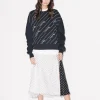 House of Holland Gathered Sleeve Mono Sweatshirt