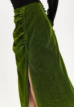 House of Holland Gathered Midi Skirt