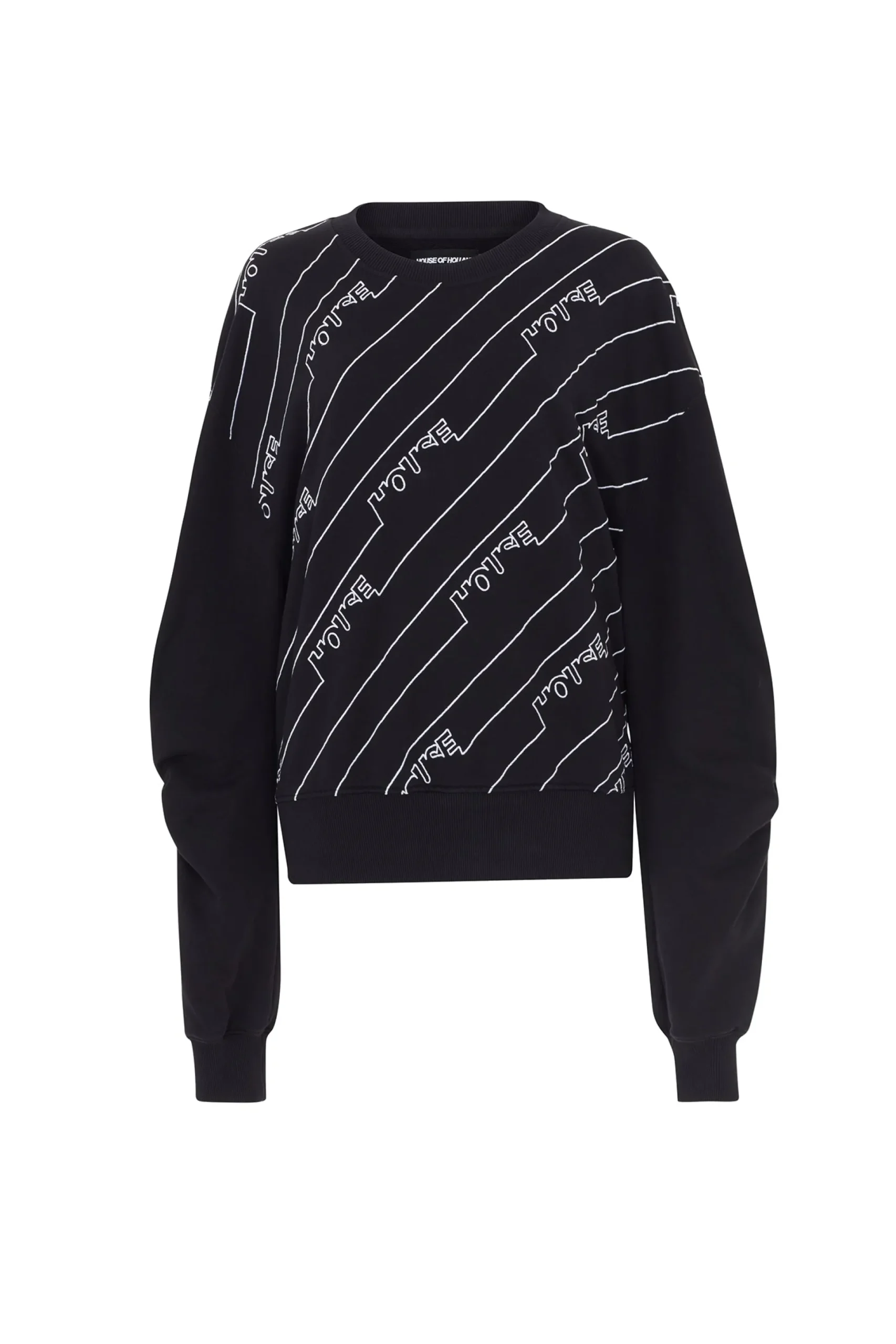 House of Holland Gathered Sleeve Mono Sweatshirt