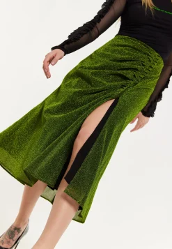House of Holland Gathered Midi Skirt