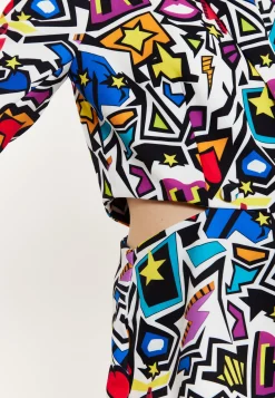 House Of Holland Graphic Pop Art Blazer Playsuit