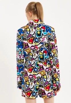 House Of Holland Graphic Pop Art Blazer Playsuit