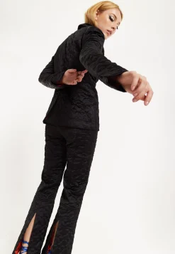 House Of Holland Heart Quilted Trousers in Black