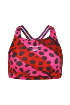 House of Holland HOH X Speedo Bright Cheetah Stripe Bralet