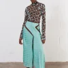 House Of Holland Jacquard Mint Midi Skirt