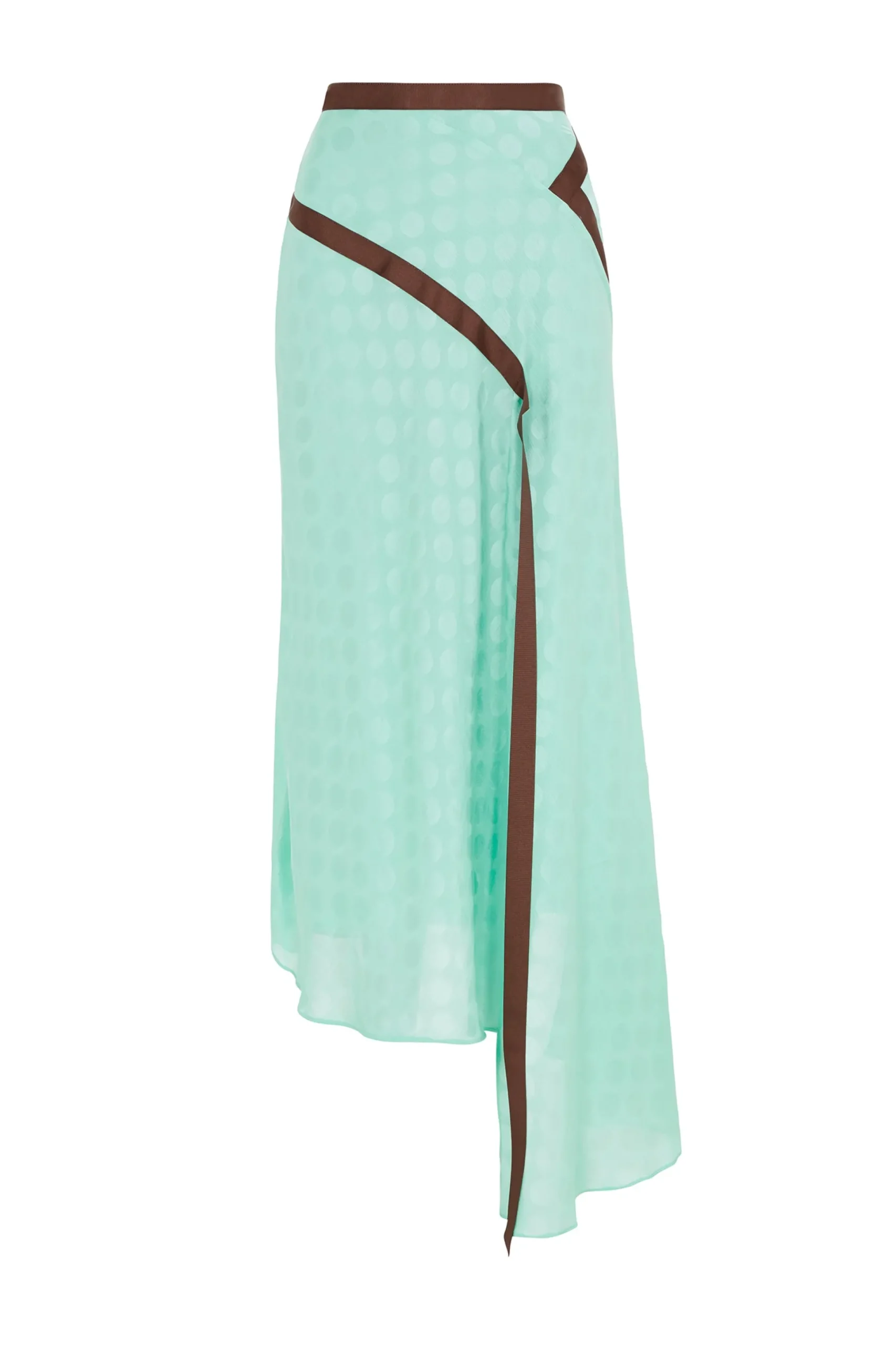 House Of Holland Jacquard Mint Midi Skirt