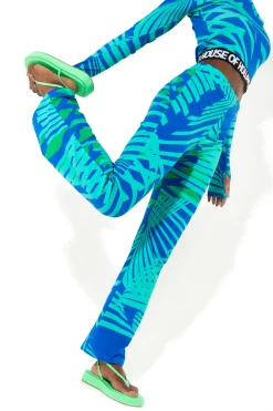 House of Holland Jersey Trousers with a Tropical Print