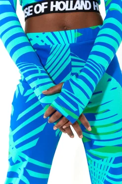 House of Holland Jersey Trousers with a Tropical Print