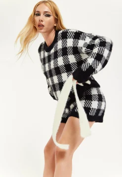 House of Holland Jumper Black & White Check