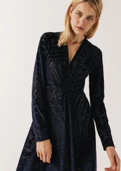 House Of Holland Knot Devore Midi Dress