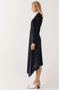 House Of Holland Knot Devore Midi Dress