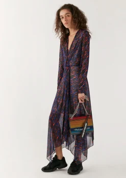 House Of Holland Knot Tie Midi Dress