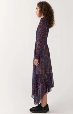 House Of Holland Knot Tie Midi Dress