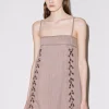 House Of Holland Lace-Up Denim Mini Dress